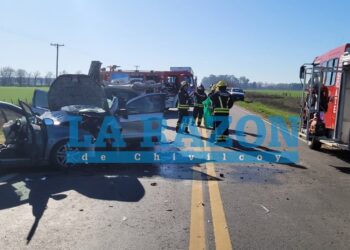 RUTA 5. OCHO LESIONADOS EN UN CHOQUE FRONTAL