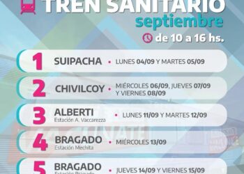 NUEVAMENTE EL TREN SANITARIO VENDRÁ A BRAGADO Y MECHITA