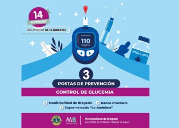 DÍA MUNDIAL DE LA DIABETES . EL MUNICIPIO Y CLUB DE LEONES REALIZAN CONTROLES GRATUITOS