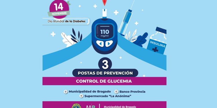 DÍA MUNDIAL DE LA DIABETES . EL MUNICIPIO Y CLUB DE LEONES REALIZAN CONTROLES GRATUITOS