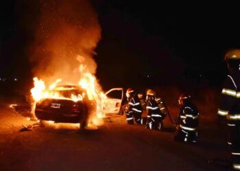 EN SUIPACHA, DESPISTE, CHOQUE E INCENDIO. AFORTUNADAMENTE SIN VICTIMAS FATALES