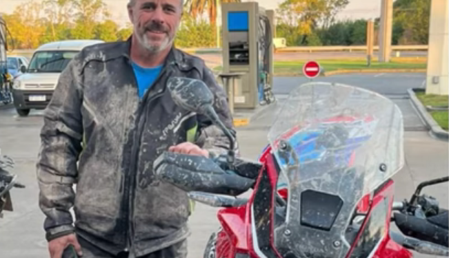 GUILERMO BEN COMENZO CON UNA TRAVESIA EN MOTO PARA LLEGAR HASTA  ALASKA