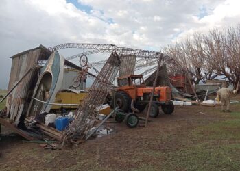 LAS CONSECUENCIAS DEL TORNADO. LAS IMAGENES DE OLASCOAGA MUESTRAN LA VIOLENCIA DEL FENOMENO CLIMATICO