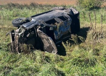 UN DESPISTE Y VUELCO EN RUTA 5. UN BRAGADENSE ACCIDENTADO