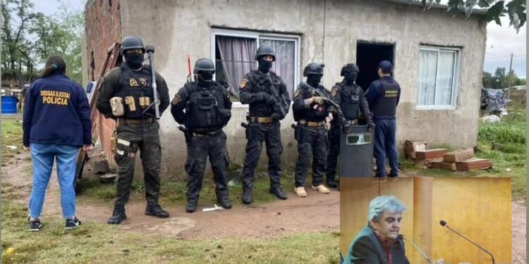 EL CONCEJAL GERMAN DIAZ DA LA CARA. CONFERENCIA DE PRENSA SOBRE UN FALLIDO ALLANAMIENTO