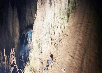 POR ESCAPAR DE UN CONTROL POLICIAL CAYO CON SU AUTO EN UN ZANJÓN