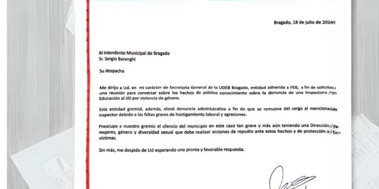 DENUNCIA DE UNA INSPECTORA AL JEFE DISTRITAL POR VIOLENCIA DE GÉNERO.PIDEN AUDIENCIA A BARENGHI
