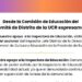 LA COMISIÓN DE EDUCACIÓN DE LA UCR SE SUMA AL REPUDIO POR EL ABUSO DE PODER  DEL JEFE DISTRITAL