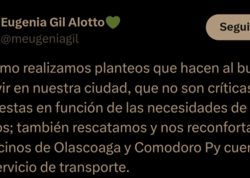 LA SENADORA GIL CELEBRÓ LA DECISIÓN DE COLOCAR UNA COMBI PARA OLASCOSGA Y C. PY