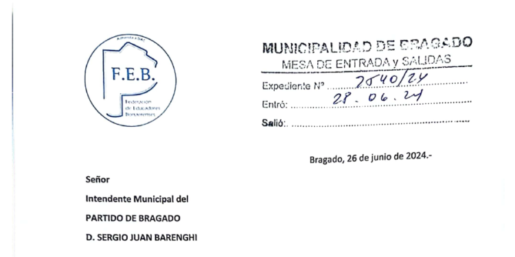 LA UNION DE EDUCADORES BRAGADO QUIERE SABER QUE SE ESTA HACIENDO CON EL FONDO EDUCATIVO