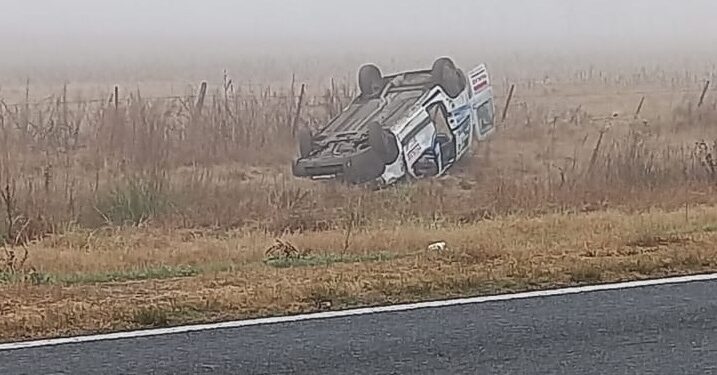 VUELCO EN MEDIO DE LA NIEBLA EN RUTA 5