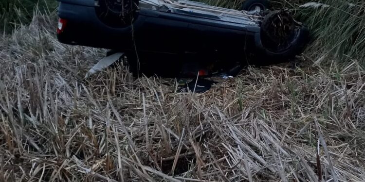 VUELCO EN RUTA 5. UNA PERSONA RESULTO CON HERIDAS