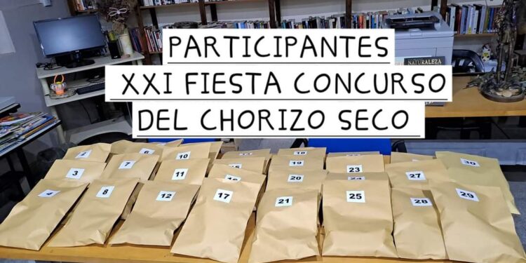 FIESTA DEL CONCURSO DEL CHORIZO SECO. EL GANADOR DE ESTE AÑO FUE EL BRAGADENSE JOSE LUIS SILACCI