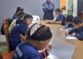 ASPIRANTES A BOMBEROS VOLUNTARIOS DE BRAGADO RINDIERON EXAMEN FINAL