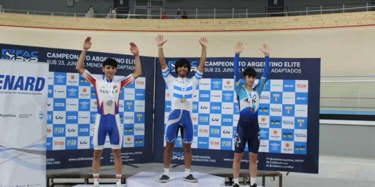 FINALIZO EN  SAN JUAN EL CAMPEONATO ARGENTINO DE CICLISMO DE PISTA 2024 Y UN BRAGADENSE FUE PROTAGONISTA