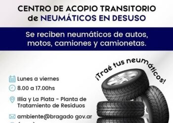 LA MUNICIPALIDAD DE BRAGADO HABILITO UN CENTRO DE ACOPIO TRANSITORIO DE NEUMÁTICOS EN DESUSO