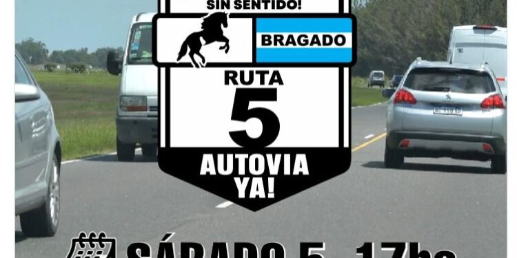 RUTA 5: EL SABADO CONCENTRACION EN EL ACCESO A BRAGADO RECLAMANDO LA AUTOVIA 1 RUTA 5: EL SABADO CONCENTRACION EN EL ACCESO A BRAGADO RECLAMANDO LA AUTOVIA