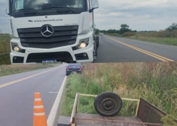 RUTA 5: SE DESPRENDIÓ UN CARRO QUE IMPACTÓ CON UN CAMIÓN