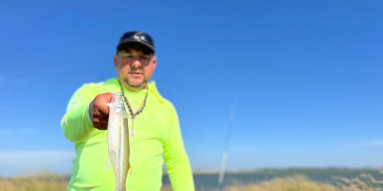 OLAVARRÍA: PESCA DE COSTA EN LAGUNA BLANCA CHICA 1 OLAVARRÍA: PESCA DE COSTA EN LAGUNA BLANCA CHICA