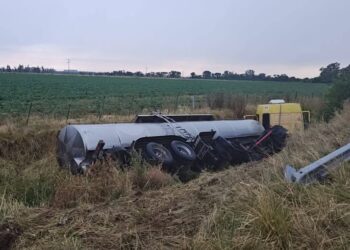 OTRA VEZ LA RUTA 5. CAMIONERO DE BRAGADO SUFRIÓ UN ACCIDENTE