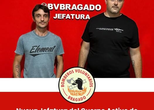 HORACIO CASTROMAN NUEVO JEFE DEL CUERPO DE BOMBEROS VOLUNTARIOS DE BRAGADO