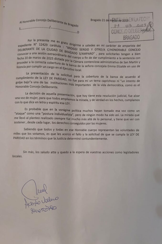 carta de valeria acosta marzo