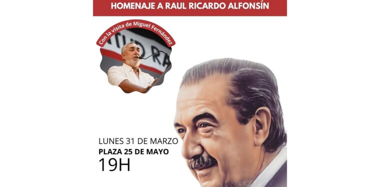 HOMENAJE A RAÚL ALFONSÍN EN BRAGADO ESTE LUNES