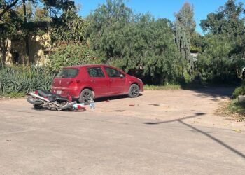 ACCIDENTE EN CALLE SARMIENTO. UN HOMBRE HERIDO