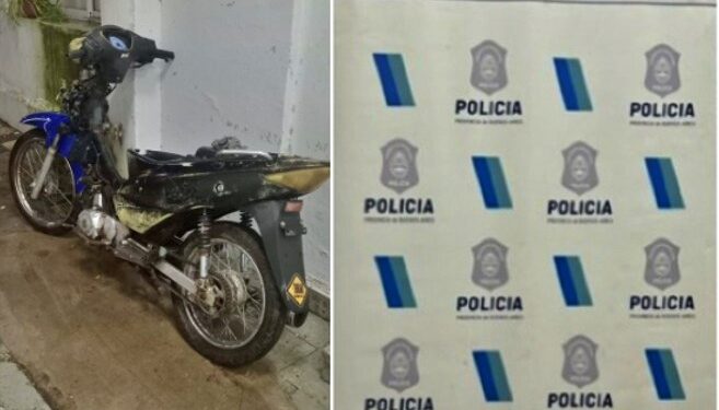 TRAS UN RAPIDO ACCIONAR DE LA POLICIA, SE LOGRO RECUPERAR UNA MOTO SUSTRAIDA