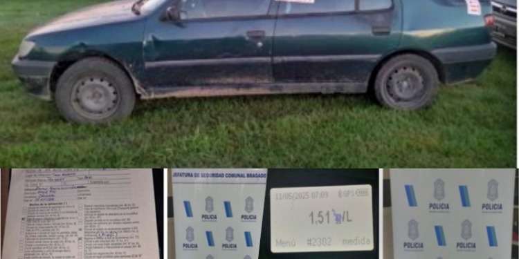 FUE INTERCEPTADO POR INSPECTORES DE TRANSITO Y TERMINO PELEANDO CON LA POLICIA