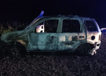 INVESTIGAN LAS CAUSAS DEL INCENDIO DE UN AUTOMOVIL EN RUTA 46