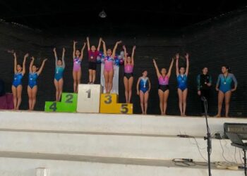 GIMNASTAS DE BRAGADO EN UN TORNEO REGIONAL EN CARLOS CASARES