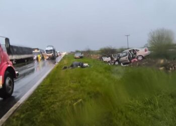 UNA PERSONA FALLECIDA EN UN CHOQUE EN RUTA 5 CERCA DE BRAGADO