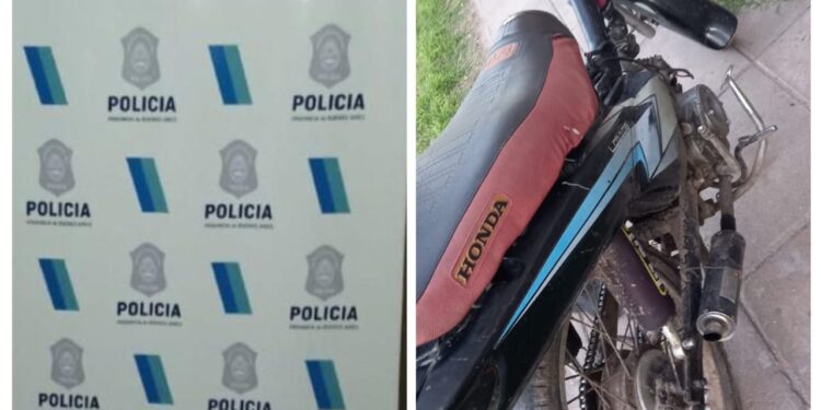 SECUESTRAN UNA MOTO ESTACIONADA EN LA VÍA PÚBLICA, POR INCUMPLIMENTO DE LAS NORMAS DE TRÁNSITO