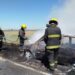INCENDIO VEHÍCULAR SOBRE RUTA 5. NO HUBO HERIDOS