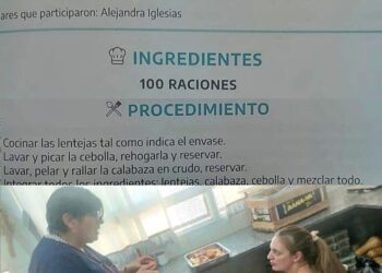 RECETA DE UNA COCINERA DE LA ESCUELA N° 8 EN EL RECETARIO PROVINCIAL DE ESCUELAS 8 RECETA DE UNA COCINERA DE LA ESCUELA N° 8 EN EL RECETARIO PROVINCIAL DE ESCUELAS