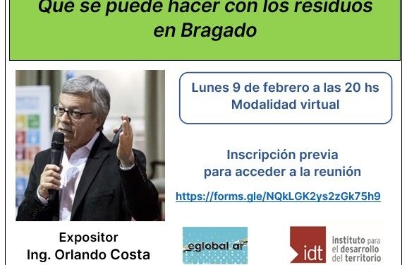 ORLANDO COSTA VUELVE AL RUEDO. ANUNCIO UNA CHARLA VIRTUAL SOBRE GESTIÓN DE RESIDUOS