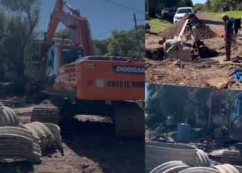 LUEGO DE LAS GESTIONES REALIZADAS POR EL INTENDENTE, ABSA RETOMO UNA OBRA