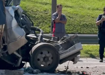 VIDEO DEL VIOLENTO CHOQUE ENTRE DOS CAMIONES EN LA PANAMERICANA, UNO ES DE BRAGADO