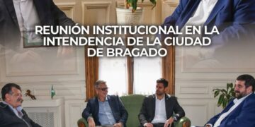 REUNION DE MASONES CON EL INTENDENTE BARENGHI. LOS ACOMPAÑO EL BRAGADENSE CESAR MUÑOZ