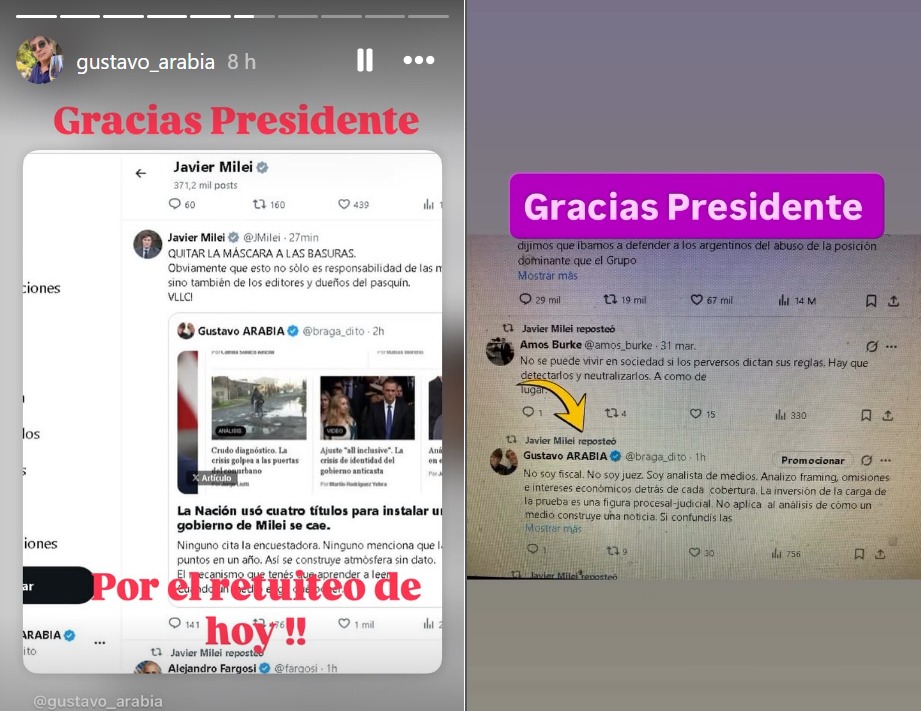 milei en x con arabia 1