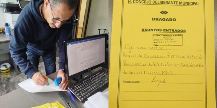CASTILLO EXPRESO SU PREOCUPACION POR LA SUSPENSION DEL PROGRAMA DE SUPLEMENTACIÓN ALIMENTARIA