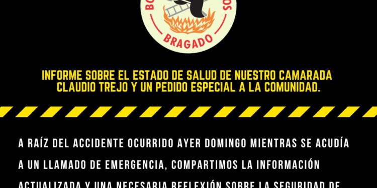 ESTADO DE SALUD DEL BOMBERO QUE CHOCO ACUDIENDO AL CUARTEL POR UN TOQUE DE SIRENA