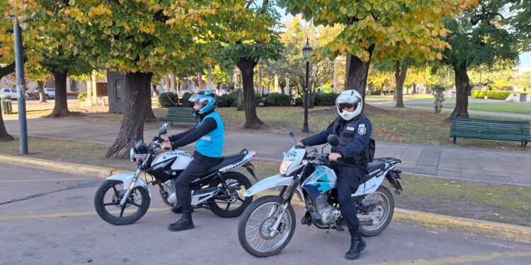 SE PUSO EN MARCHA EL PATRULLAJE CONJUNTO EN MOTO EN LA CIUDAD