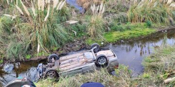 UN IMPACTANTE VUELCO OCURRIO EN RUTA 46 CERCA DE CHACRAS DEL BRAGADO