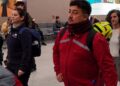 BOMBERO DE ALBERTI TRABAJANDO ENTRE LOS RESCATISTAS EN VENEZUELA
