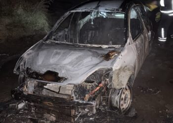 SE INCENDIÓ UN AUTO EN EL CAMINO A OLASCOAGA