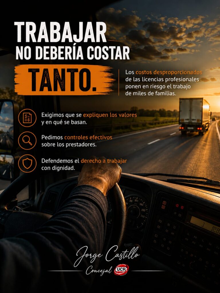 LA SEGURIDAD VIAL NO DEBE CONSTITUIR UN OBSTÁCULO PARA EL EJERCICIO LABORAL 4 reclamo castillo licencia profesional1