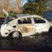 INCENDIO EN UN CAMPO EN WARNES. DESTRUCCIÓN TOTAL DE UN AUTOMÓVIL