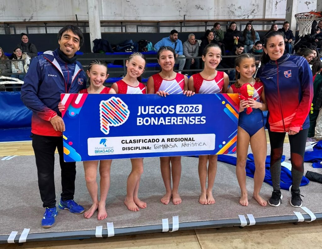 DOS EQUIPOS MIXTO DE GIMNASIA ARTÍSTICA Y SUB 18 NIVEL 2 YA ESTABAN EN REGIONALES. TAMBIÉN EL RUGBY FEMENINO 6 juegos bonaerenses 2026 locales gym